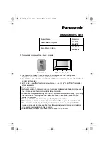 Preview for 1 page of Panasonic VL-MV71 Installation Manual