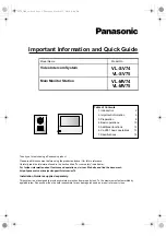 Предварительный просмотр 1 страницы Panasonic VL-MV74 Important Information And Quick Manual