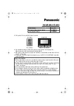 Предварительный просмотр 1 страницы Panasonic VL-MW274 Installation Manual