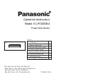 Preview for 1 page of Panasonic VL-PC3800BX Operation Instruction Manual