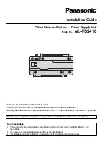 Preview for 1 page of Panasonic VL-PS2410 Installation Manual