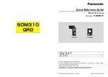 Предварительный просмотр 1 страницы Panasonic VL-SDM310 Quick Reference Manual