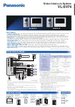 Предварительный просмотр 1 страницы Panasonic VL-SV74 Quick Start Manual