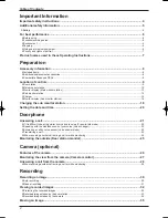 Предварительный просмотр 2 страницы Panasonic VL-SW102BX Operating Instructions Manual