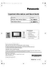 Предварительный просмотр 1 страницы Panasonic VL-SW274 Quick Manual