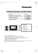 Panasonic VL-SWD273 Important Information And Quick Manual preview