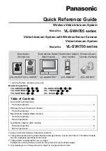 Panasonic VL-SWH705 Series Quick Reference Manual предпросмотр