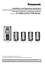 Panasonic VL-V900 Installation And Operating Instructions Manual предпросмотр