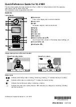 Предварительный просмотр 1 страницы Panasonic VL-V900 Quick Reference Manual