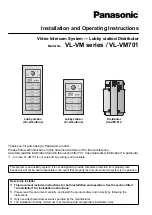 Panasonic VL-VM101 Installation And Operating Instructions Manual предпросмотр