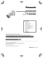 Предварительный просмотр 1 страницы Panasonic VL-WD812BX Information Manual