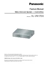 Preview for 1 page of Panasonic VL1700 Feature Manual