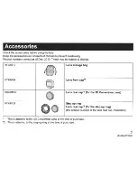 Предварительный просмотр 7 страницы Panasonic VW-CLT1 Owner'S Manual