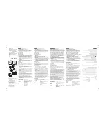 Предварительный просмотр 2 страницы Panasonic VW-W4907 Operating Instructions