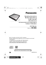 Panasonic VWBN2 - PORTABLE DVD BURNER Operating Instructions Manual preview