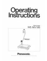 Panasonic WE-MV180 Operating Instructions Manual preview