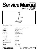 Panasonic WEMV180A - VIDEO IMAGER Service Manual preview