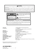 Preview for 2 page of Panasonic WEMV180A - VIDEO IMAGER Service Manual