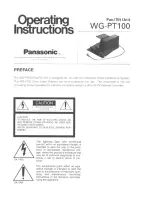 Panasonic WG-PT100 Operating Instructions preview