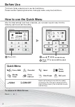 Preview for 2 page of Panasonic WH-ADC0309H3E5 Quick Menu Manual