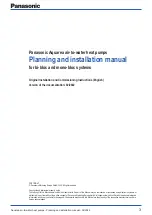 Preview for 3 page of Panasonic WH-ADC0309J3E5 Planning And Installation Manual