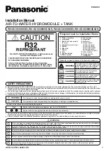 Panasonic WH-ADC0309K3E5 Installation Manual предпросмотр