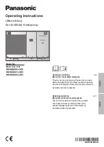 Preview for 1 page of Panasonic WH-MDC05J3E5 Operating Instructions Manual