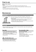 Предварительный просмотр 12 страницы Panasonic WH-MHF09G3E5 Operating Instructions Manual