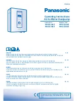 Предварительный просмотр 1 страницы Panasonic WH-SD24AE Operating Instructions Manual