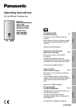 Panasonic WH-SDC03H3E5 Operating Instructions Manual preview