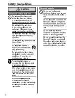 Предварительный просмотр 6 страницы Panasonic WH-SDC07H3E5 Operating Instructions Manual