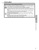 Предварительный просмотр 27 страницы Panasonic WH-SDC07H3E5 Operating Instructions Manual