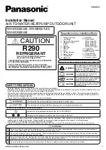 Panasonic WH-WDG05LE5 Installation Manual preview