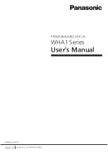 Panasonic WHA1 Series User Manual preview