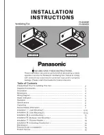 Panasonic Whisper Green FV-08VKM1 Installation Insrtuctions предпросмотр