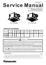 Panasonic Whisper Green FV-13VKM2 Service Manual preview