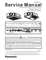 Panasonic Whisper Value-Lite FV-10VS1 Service Manual preview