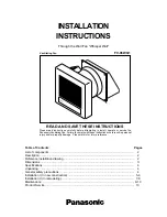 Panasonic Whisper Wall FV-08WQ1 Installation Instructions Manual preview