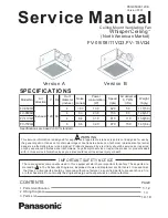 Panasonic WhisperCeiling FV-05 Service Manual preview