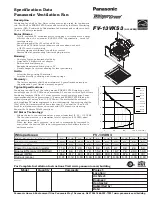 Panasonic WhisperGreen FV-13VKS3 Specifications предпросмотр