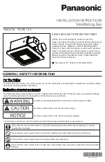 Panasonic WhisperRemodel RG-R811LA Installation Instructions Manual preview