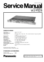 Panasonic WJ-FS28 Service Manual предпросмотр