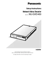 Panasonic WJ-GXD400 Setup Instructions preview