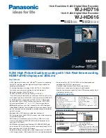 Panasonic WJ-HD616 Specification preview