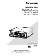 Panasonic WJ-HD616G Installation Manual preview