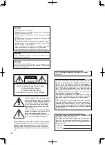 Предварительный просмотр 2 страницы Panasonic WJ-HD716K Installation Manual