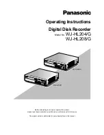 Panasonic WJ-HL204/G Operating Instructions Manual preview