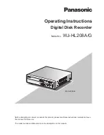 Panasonic WJ-HL208/G Operating Instructions Manual preview