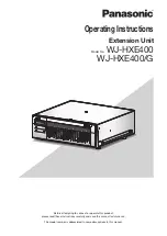 Panasonic WJ-HXE400 Operating Instructions Manual preview