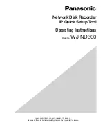 Preview for 1 page of Panasonic WJ-ND300 Administrator Console Network Setup Manual